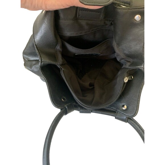 RELIC Black Hobo Multi-Compartment Faux Leather Shoulder Bag Purse - Picture 10 of 12